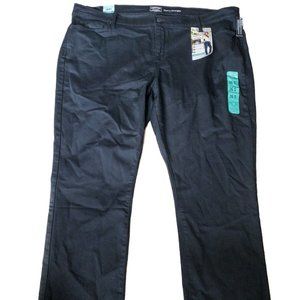 Signature Levis Strauss Gold Curvy Straight Jeans Women Black Plus Size 26S